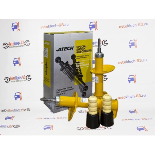 Амортизаторы масляные передней подвески Рено Логан-1, Сандеро-1 ATECH SPECIAL-OIL с отбойниками