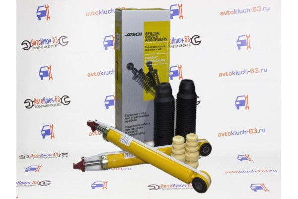 Амортизаторы газомасляные задней подвески 2181 Веста SW Cross ATECH SPECIAL-GAS с отбойниками и пыльниками