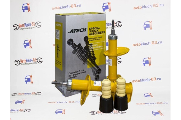 Амортизаторы газомасляные передней подвески Рено Логан-1, Сандеро-1 ATECH SPECIAL-GAS с отбойниками