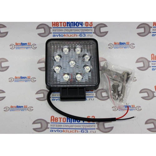 Дополнительная квадратная LED фара CZH-27W-B (S) дальний свет
