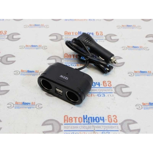 Автомобильный разветвитель прикуривателя с вольтметром 12 V Olesson 1675