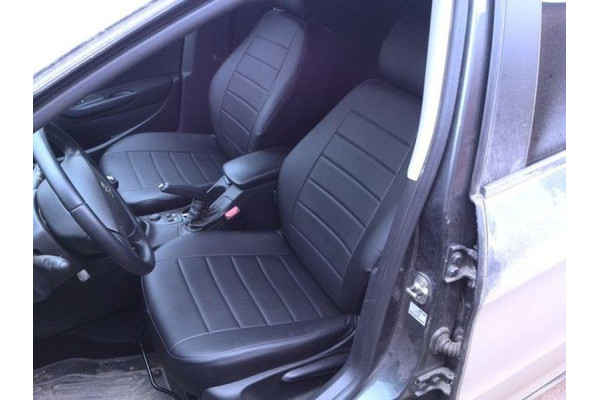 Авточехлы из экокожи на автомобили ВАЗ с горизонтальной прострочкой