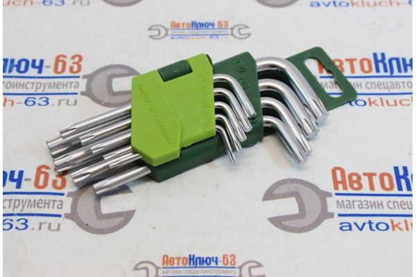 Набор ключей коротких Torx 9 шт Т10-Т50 563090 Дело Техники